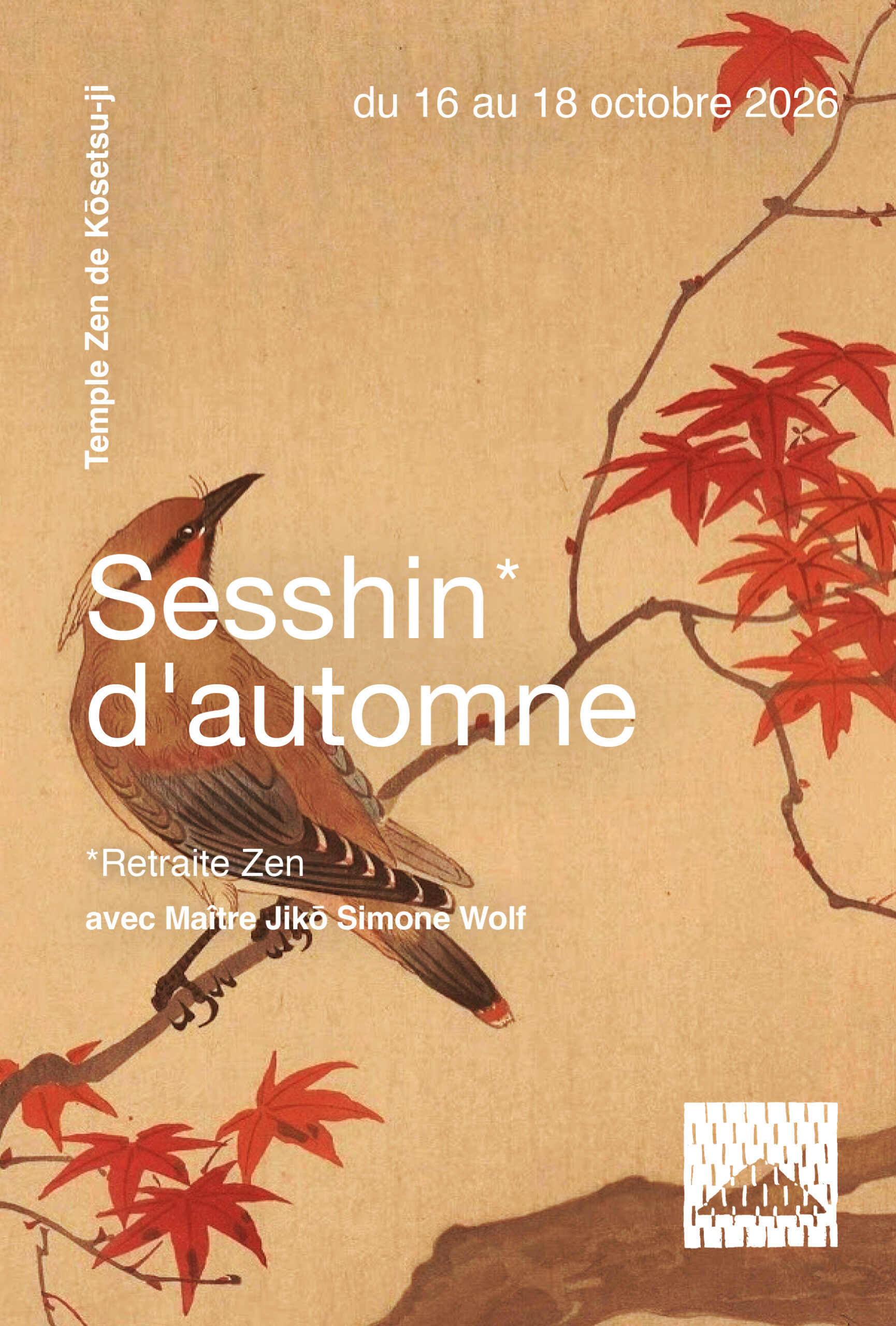 visuel Sesshin d'automne Kosetsu-ji 2026_DEPLIANT